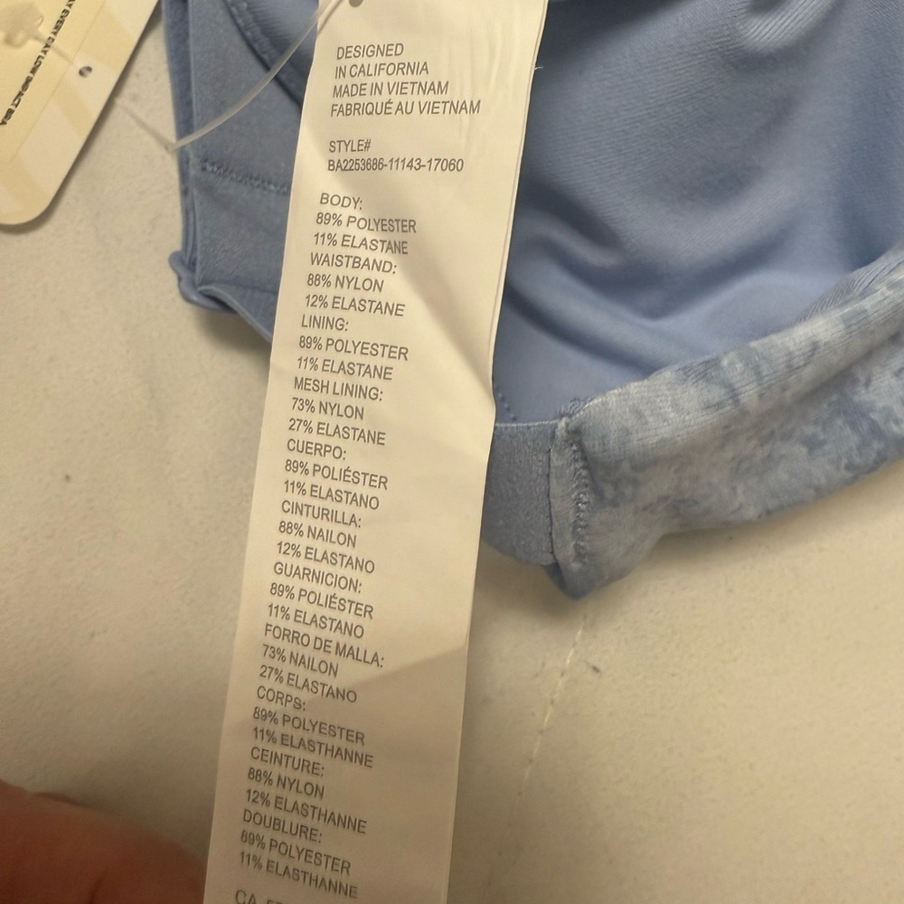 Fabletics ALL DAY EVERY DAY LOW IMPACT BRASOFT BLUE STONE MARBLE - Picture 8 of 9
